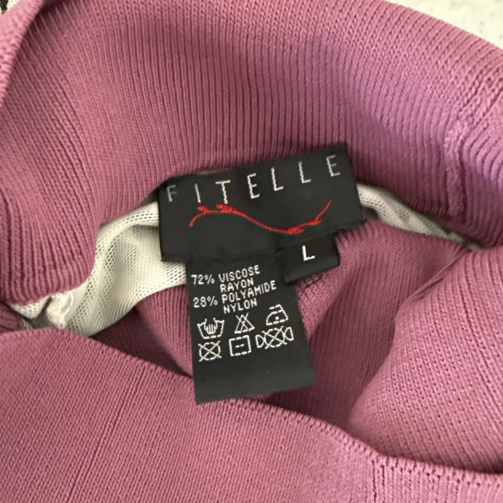 Fitelle Leopard Print Color Block High Neck Zip Top Large - Picture 7 of 7